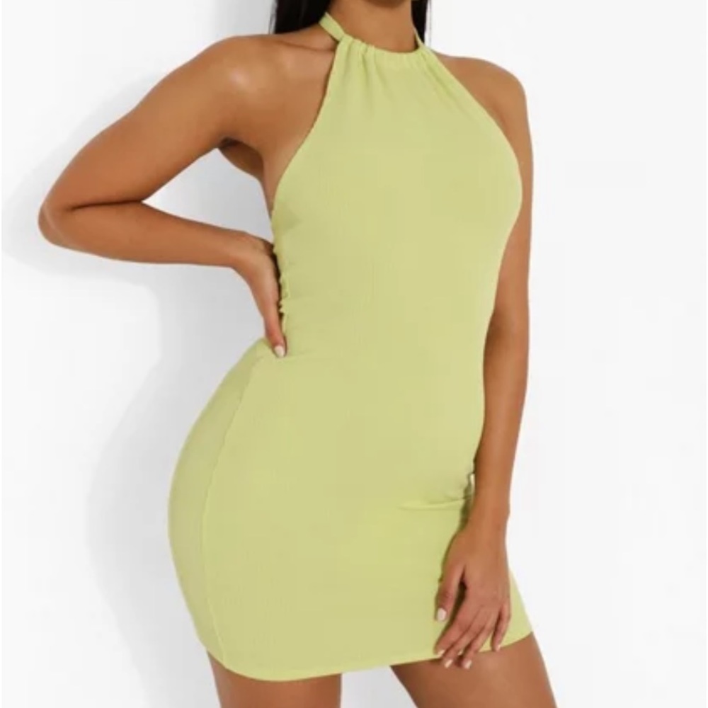BOOHOO Halter Bodycon Dress